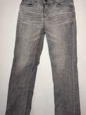 Cat & Jack Slim Super Stretch Sz 10 Gray Denim Jeans Adjustable Waist